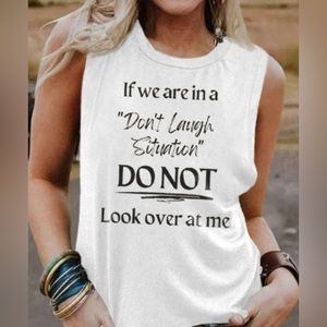 Light grey FUNNY women’s tank top size L